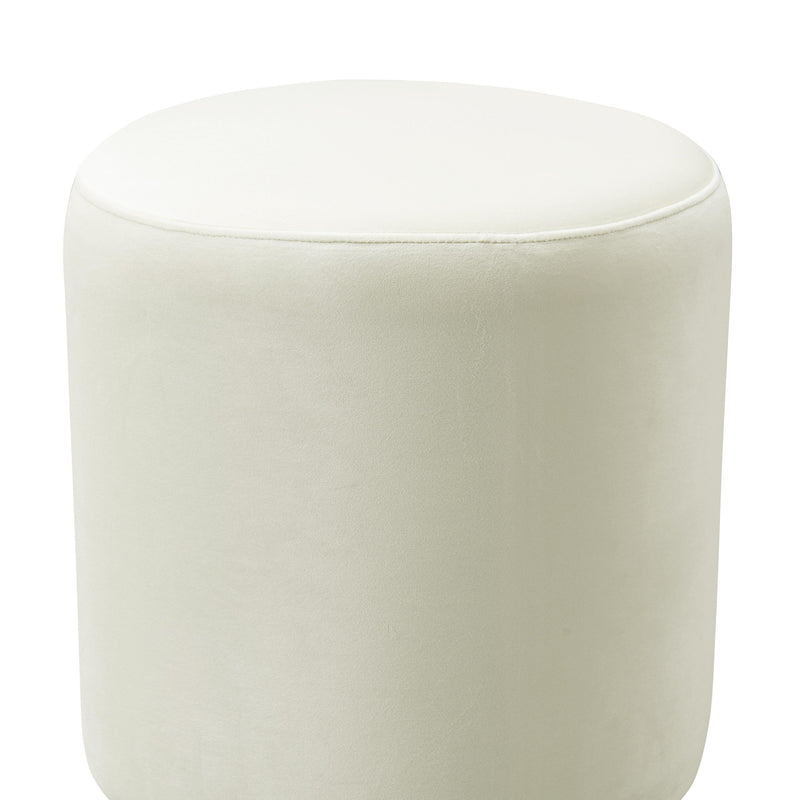 Opal Cream Velvet Ottoman with Gold Base - UK