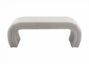 Kenya Light Grey Velvet Bench