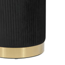 Zoe Black Velvet Storage Ottoman