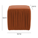 Morgan Cognac Pleated Ottoman