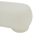 Mara Cream Vegan Shearling Ottoman