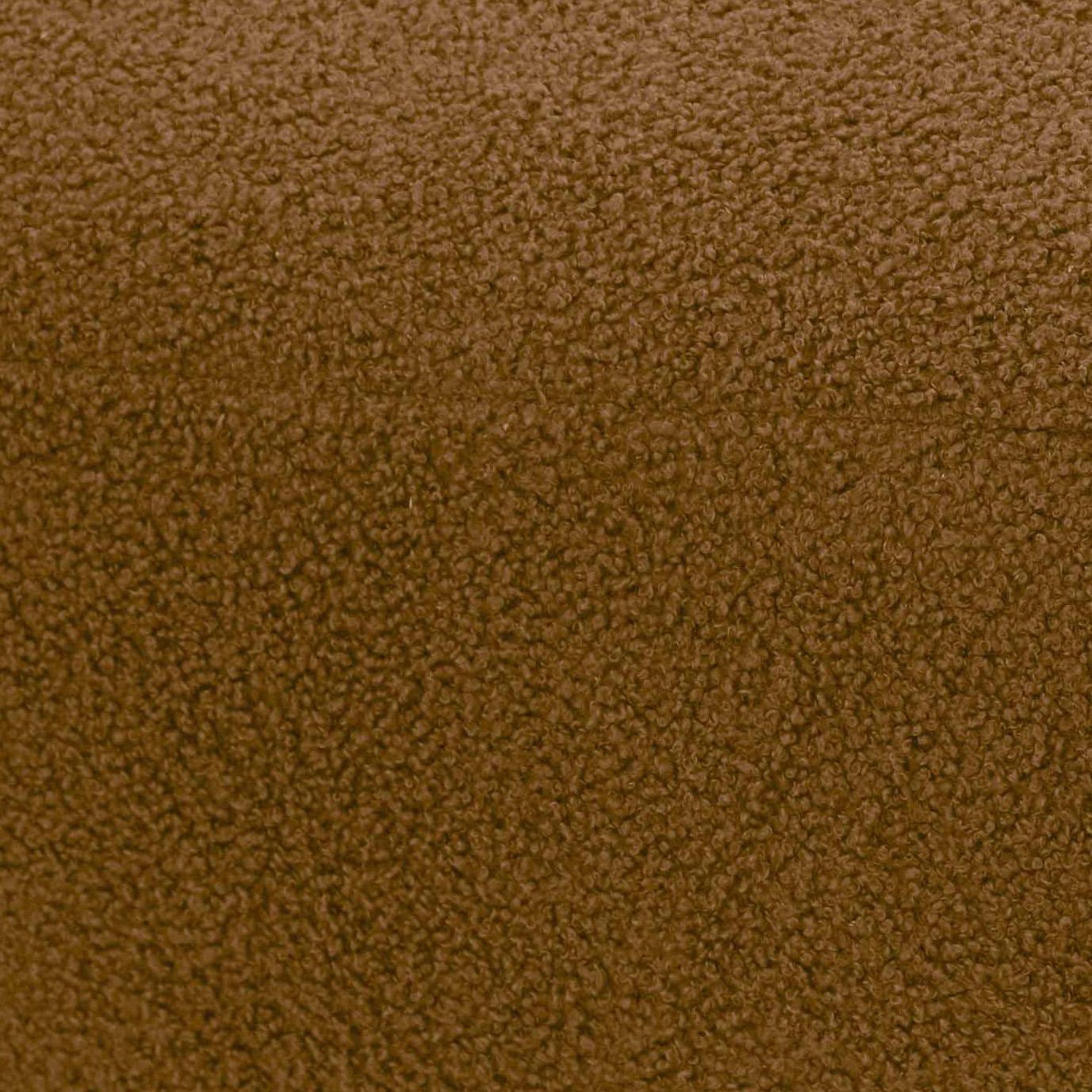 Mara Cinnamon Brown Vegan Shearling Ottoman