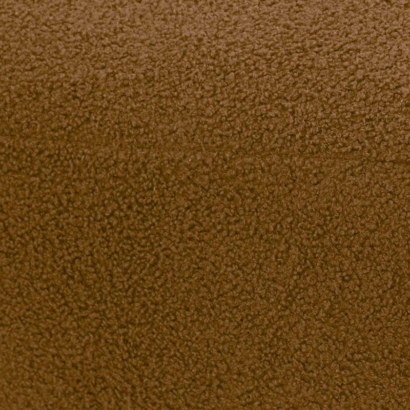 Mara Cinnamon Brown Vegan Shearling Ottoman