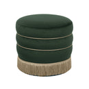Lakka Green Velvet Ottoman
