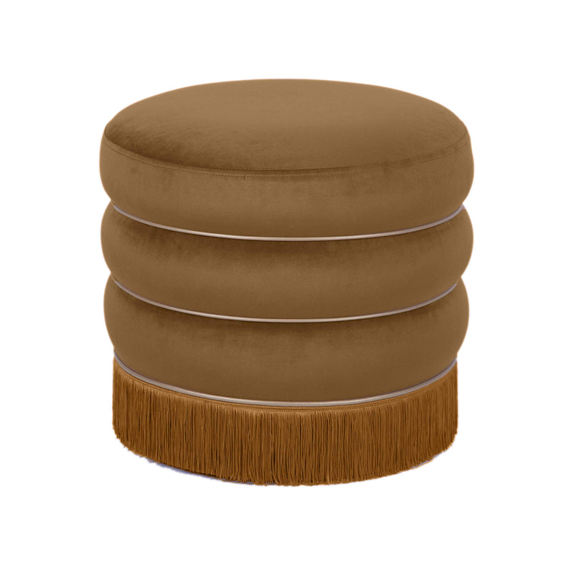 Lakka Chocolate Velvet Ottoman