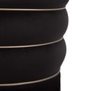 Lakka Black Velvet Ottoman