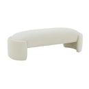 Toledo Cream Velvet Bench