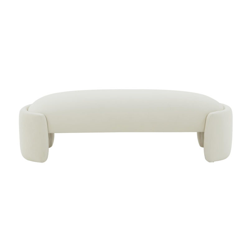 Toledo Cream Velvet Bench