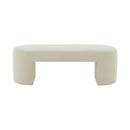 Elena Cream Velvet Bench