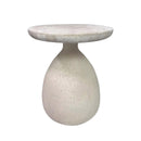 Gina Cream Travertine Side Table - UK