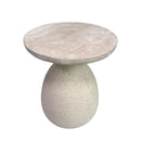 Gina Cream Travertine Side Table - UK
