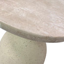 Gina Cream Travertine Side Table - UK