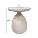 Gina Cream Travertine Side Table - UK