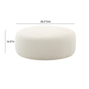 Broohah Cream Boucle Ottoman