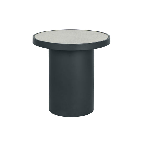 Nautilus Antique Silver Mirrored Side Table - UK