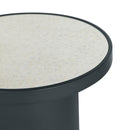 Nautilus Antique Silver Mirrored Side Table - UK