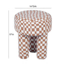 Claire Brown Checkered Boucle Stool - UK