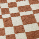 Claire Brown Checkered Boucle Stool - UK