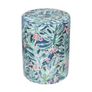 Taurus Ceramic Stool in Garden Print