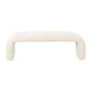Leigh Cream Velvet Channeled Bench - UK
