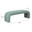 Leigh Green Velvet Channeled Bench - UK
