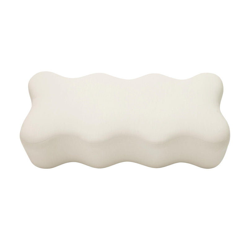 Archie Upholstered Bench in Cream Linen - UK