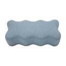 Archie Upholstered Bench in Faded Blue Linen - UK