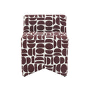 Pippa Merlot Geometric Jacquard Weave Stool