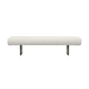 Karol Cream Performance Vegan Leather Bench