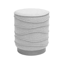 Nero Grey Boucle Ottoman