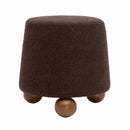 Jaine Chocolate Brown Boucle Stool