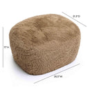 Britt Dark Taupe Vegan Shearling Ottoman