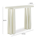 Titan Cream Glossy Console Table