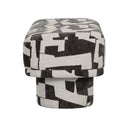 Lena Black and White Jacquard Bench