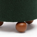 Jaine Forest Green Boucle Stool