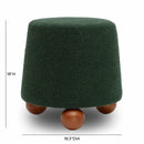 Jaine Forest Green Boucle Stool