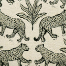 Dex Cream Leopard Jacquard Ottoman