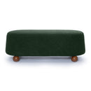 Jaine Forest Green Boucle Large Ottoman