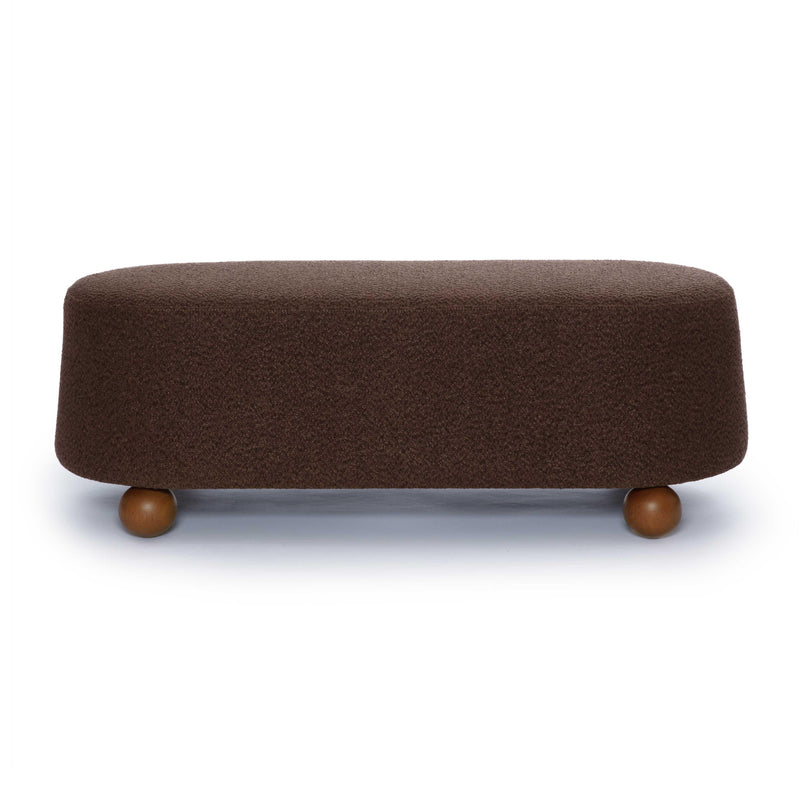 Jaine Brown Boucle Large Ottoman