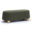 Jaine Forest Green Loose Mohair Large Ottoman
