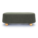 Jaine Forest Green Loose Mohair Large Ottoman