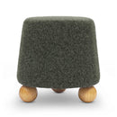 Jaine Forest Green Loose Mohair Ottoman