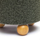 Jaine Forest Green Loose Mohair Ottoman