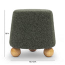 Jaine Forest Green Loose Mohair Ottoman