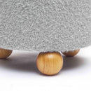 Jaine Stone Grey Loose Mohair Ottoman
