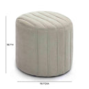 Pouch Mint Green Chenille Ottoman