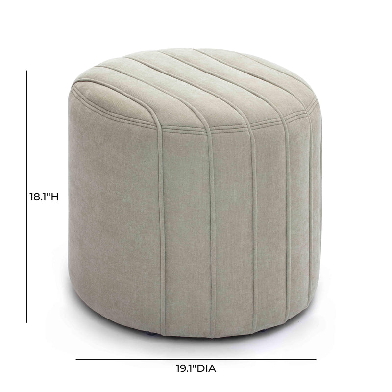 Pouch Mint Green Chenille Ottoman