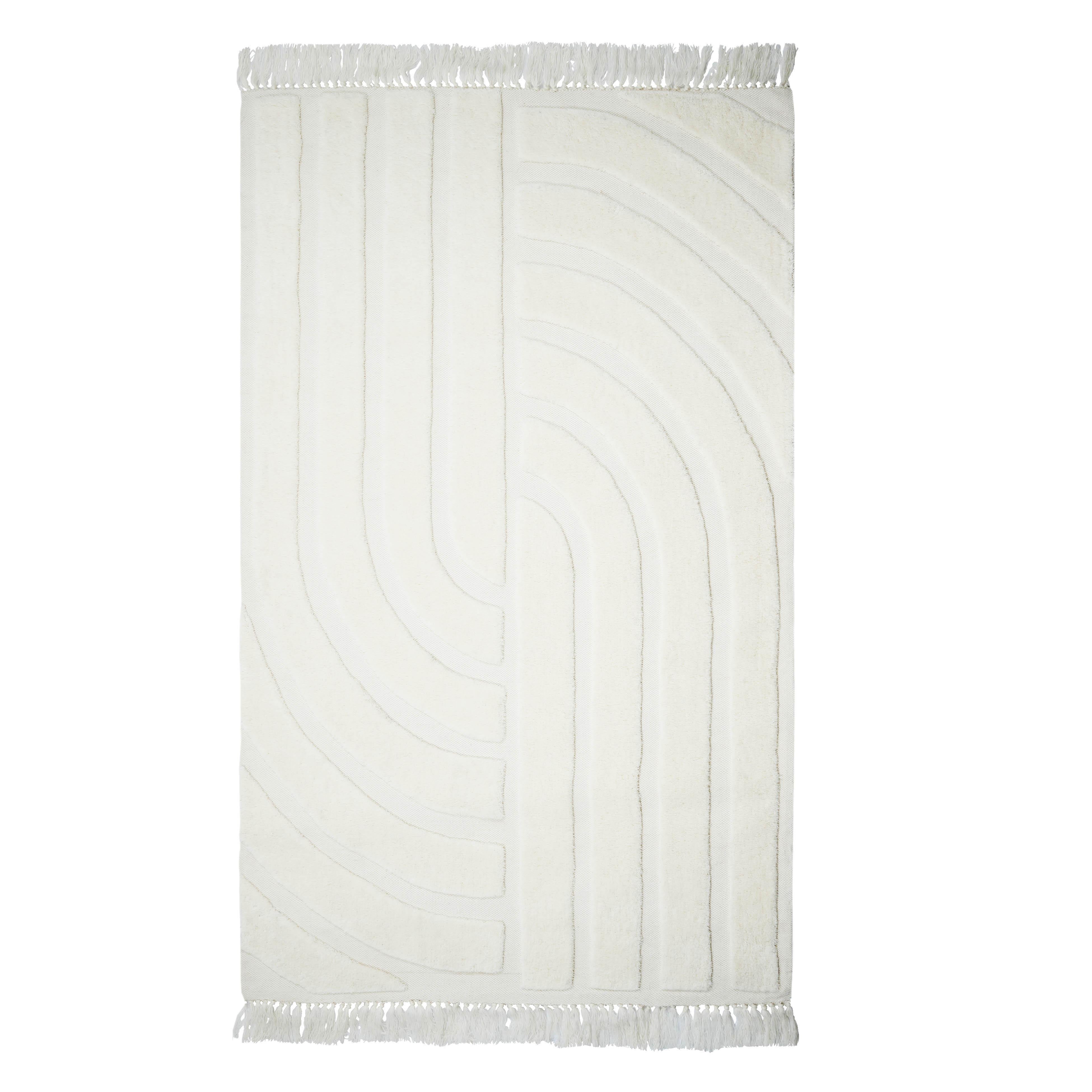 Loop White 5' x 8' Area Rug