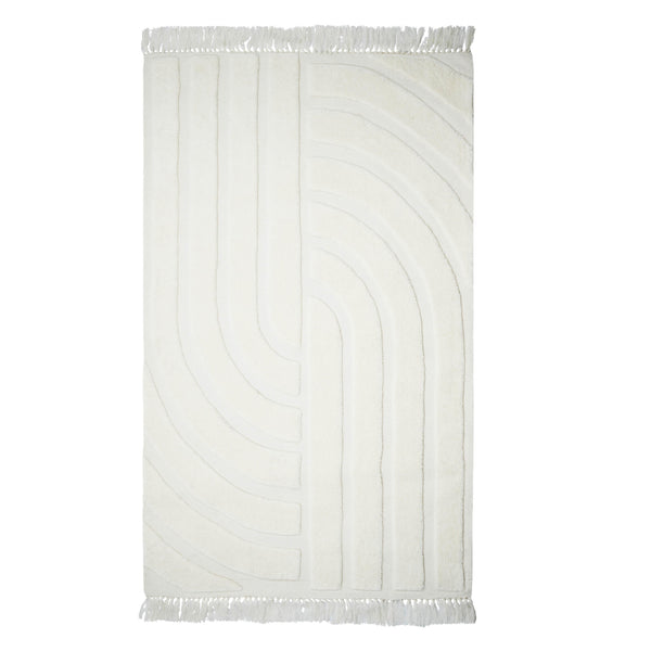 Loop White 5' x 8' Area Rug