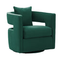 Kennedy Forest Green Velvet Swivel Chair